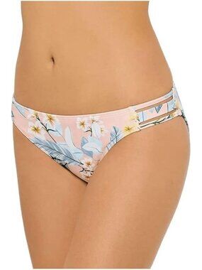 Hula Honey Juniors Floral Strappy Swim Bikini Bottom ( L )